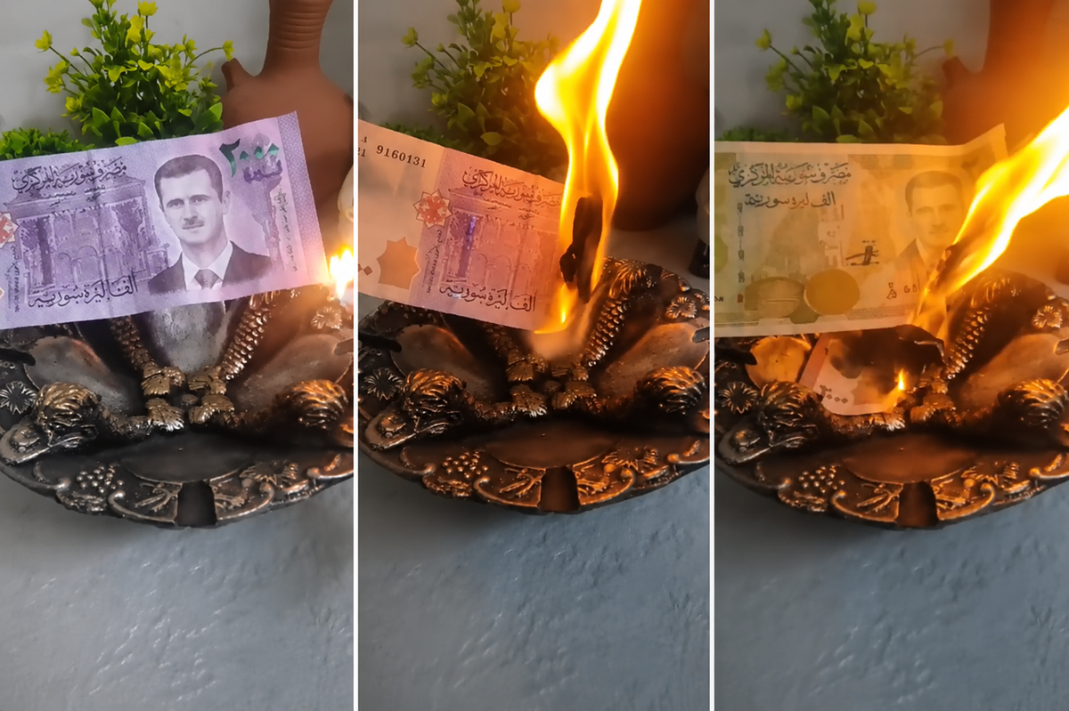 Suriye'de Esad’lı paralar tarihe karıştı: Eski banknotları yaktılar