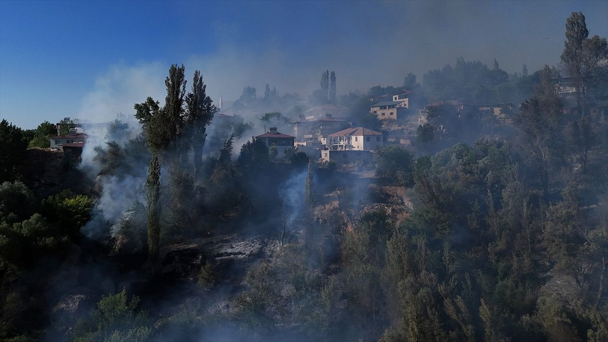 GÜNCELLEME - Malatya'da bahçeden yerleşim alanına sıçrayan yangın söndürüldü