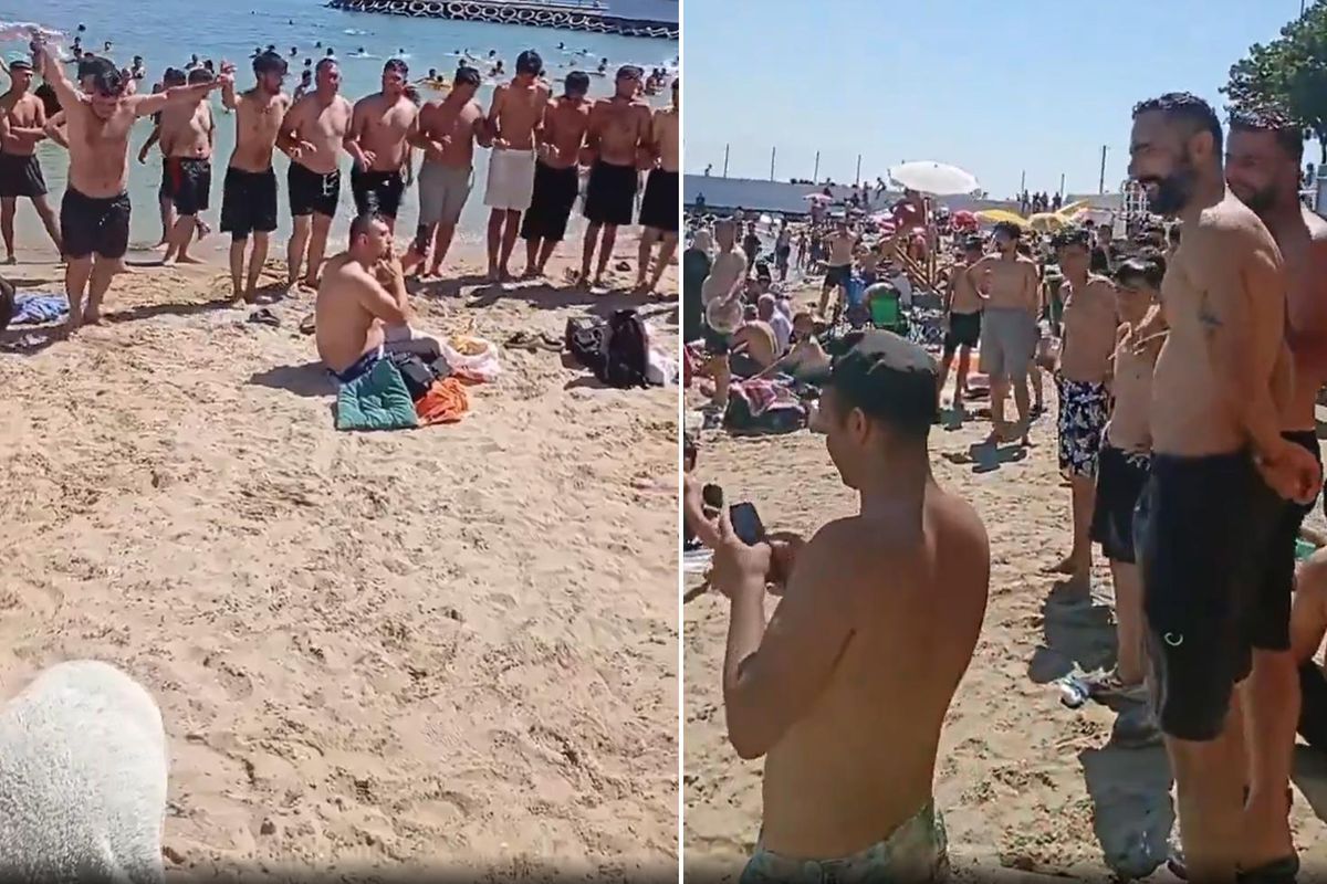 İstanbul'da Caddebostan plajında tartışma yaratan görüntü