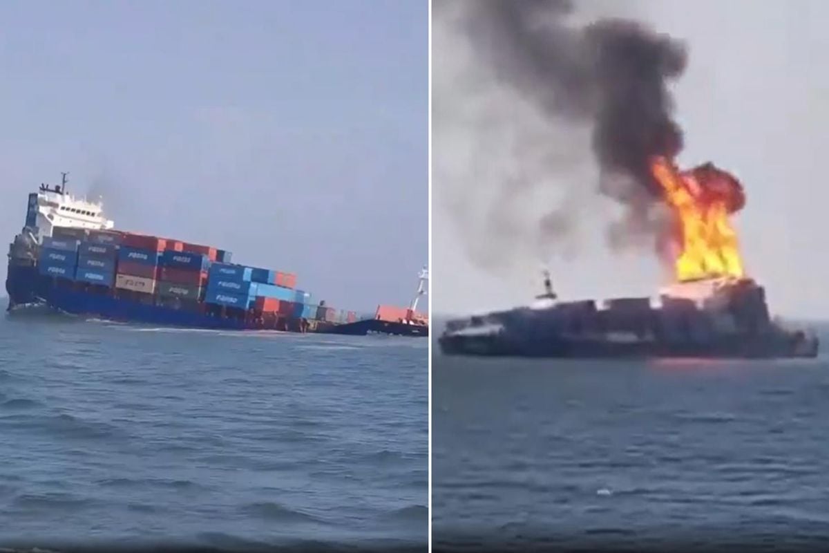 Karadeniz yangın yeri! İHA'nın vurduğu Rus konteyner gemisi battı