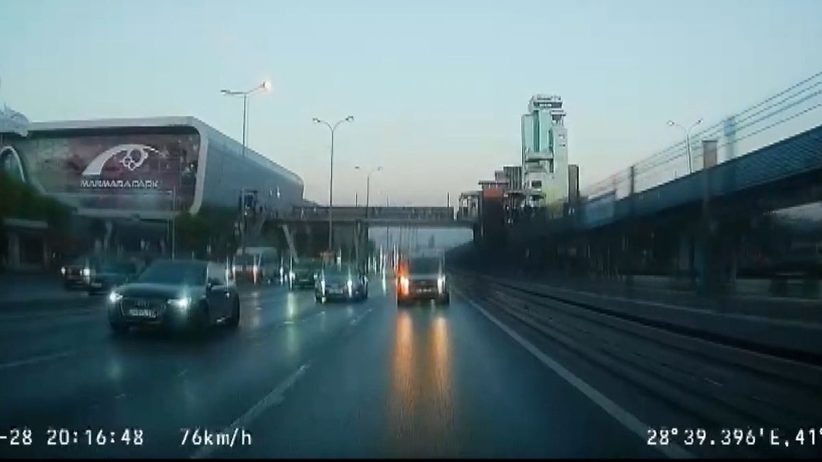 D-100'de makas atan sürücüye 96 bin lira ceza
