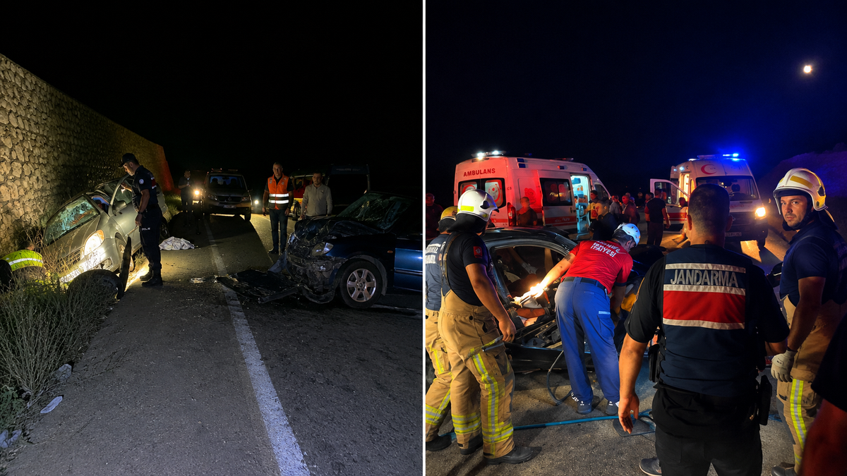 Bursa'da iki otomobil kafa kafaya çarpıştı: Anne ve kızı öldü, 2'si jandarma 5 yaralı