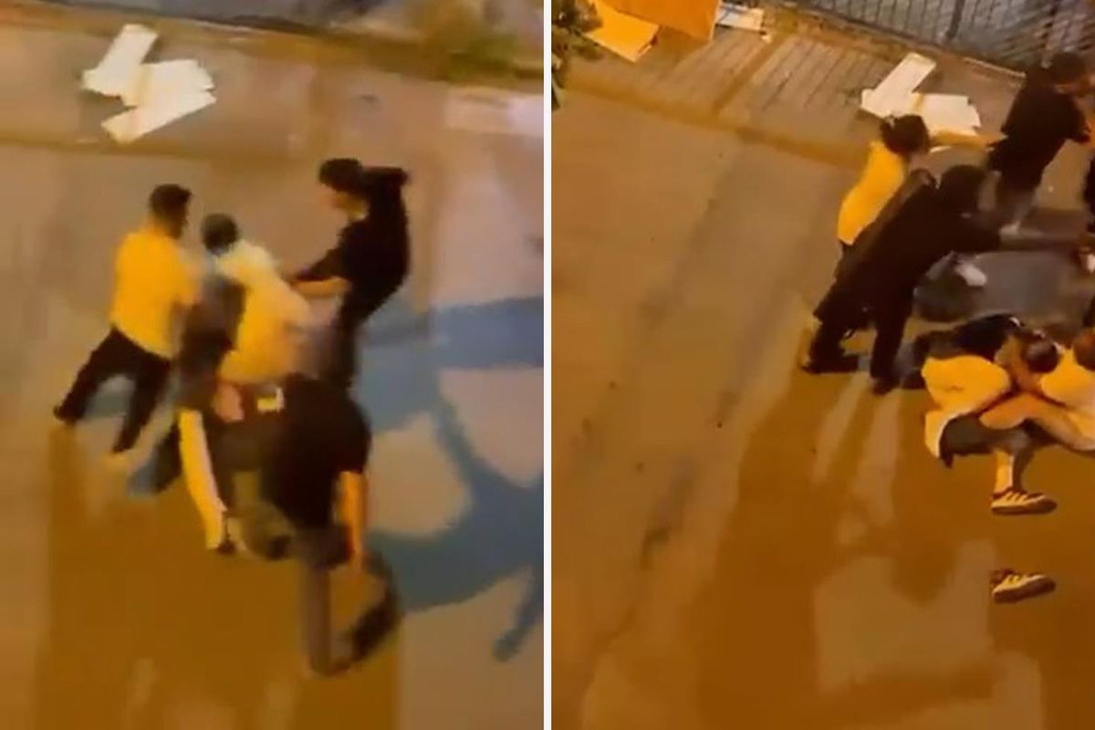 Çekmeköy'de yol verme kavgası: Tekmeli yumruklu saldırı kamerada