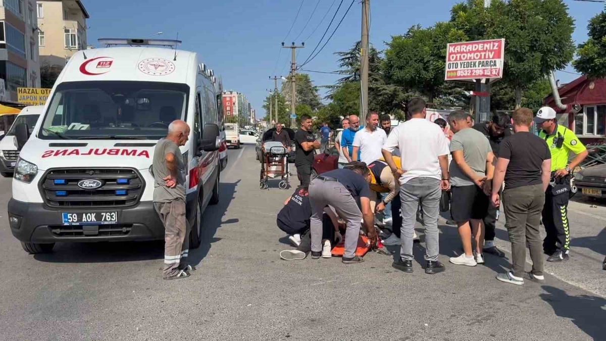 Çerkezköy'de Motosiklet Kazası: Bir Yaralı