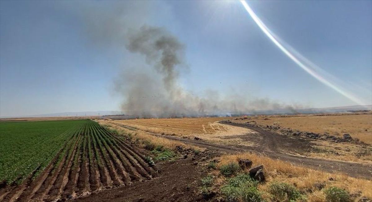 Diyarbakır'da anız yangını: 500 dekar alan zarar gördü