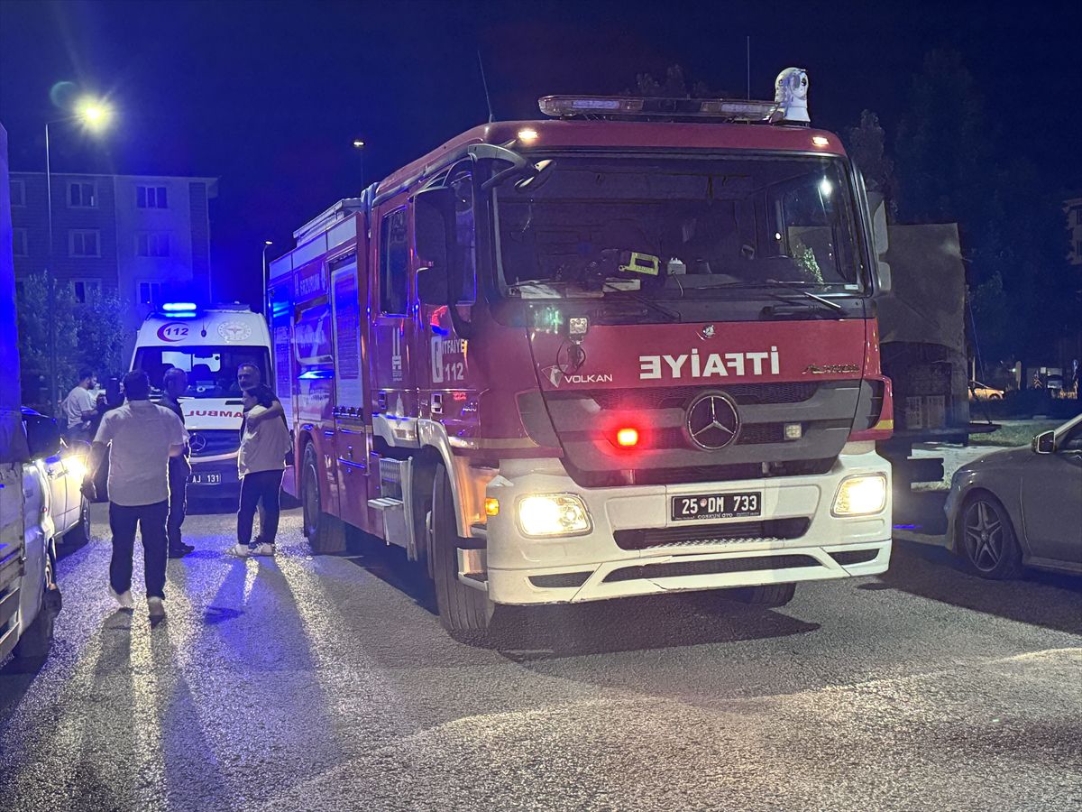 Erzurum'da bodrum katında çıkan yangında 6 kişi dumandan etkilendi