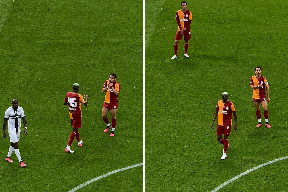 Galatasaray'da neler oluyor? Osimhen'den Yunus'un ağzını açıkta bırakan hareket