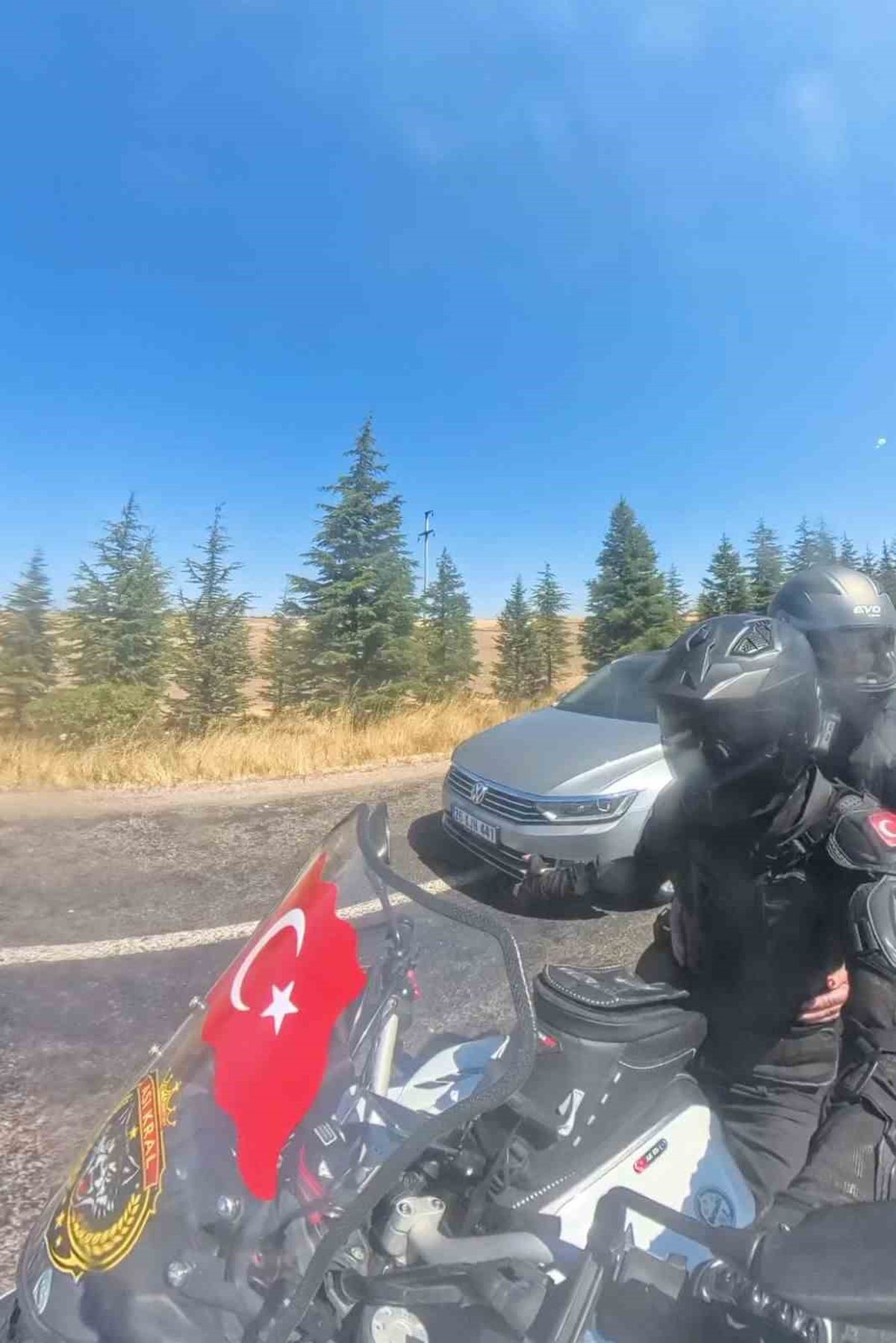 Eskişehir'de Motosiklete Tehlikeli Geçiş Kamerada