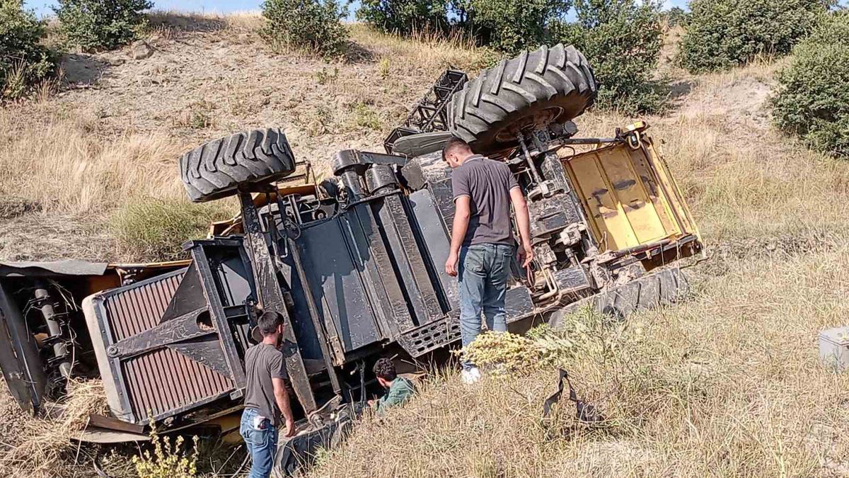 Park Halindeki Biçerdöver Dereye Devrildi