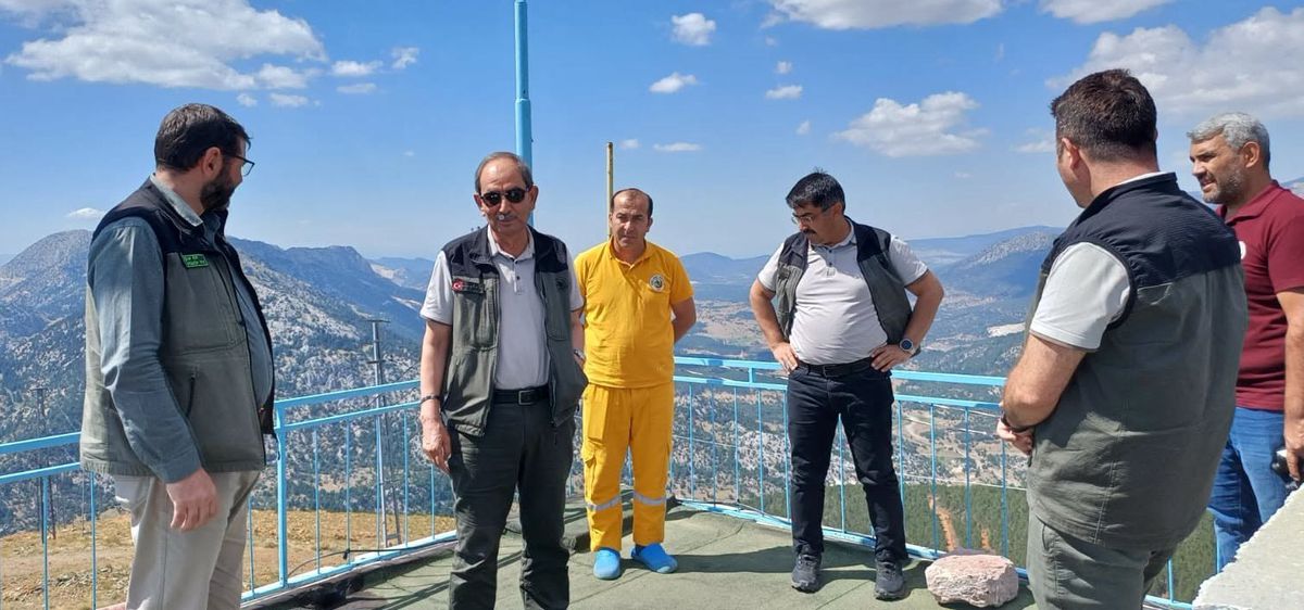 Beyşehir'de yangın gözetleme kuleleri denetlendi