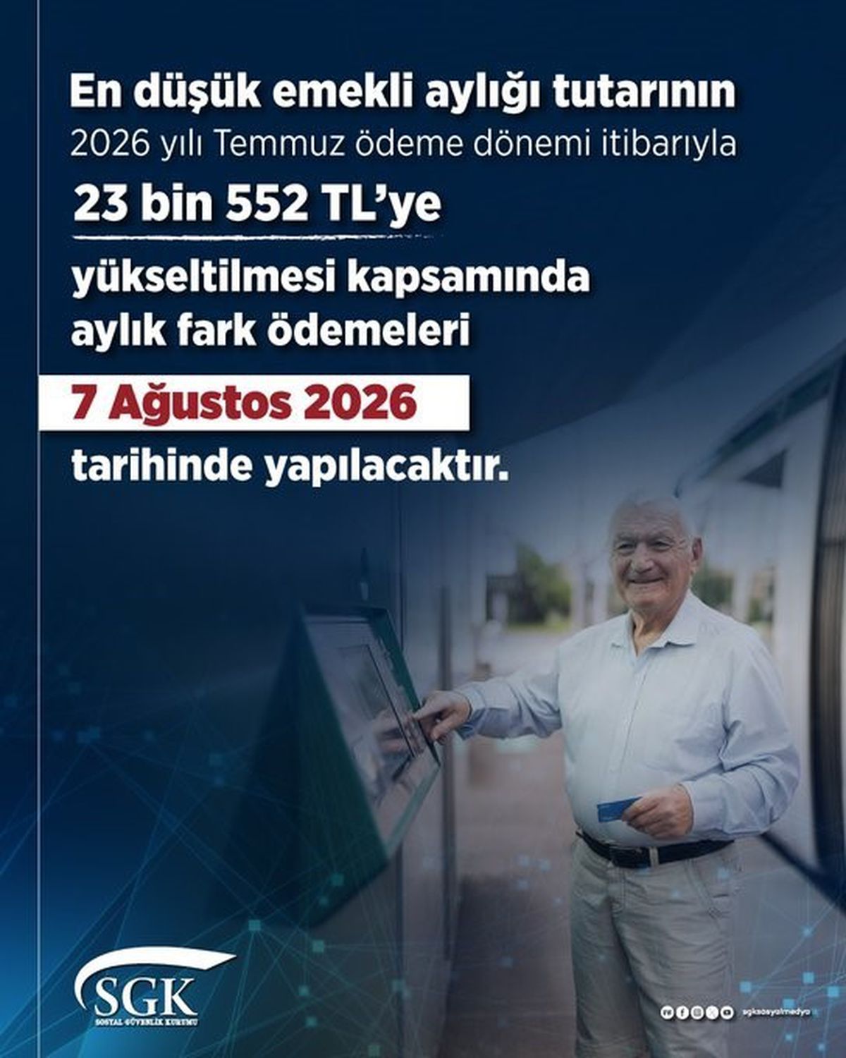 En Düşük Emekli Aylığı Fark Ödemeleri 7 Ağustos'ta Hesaplarda