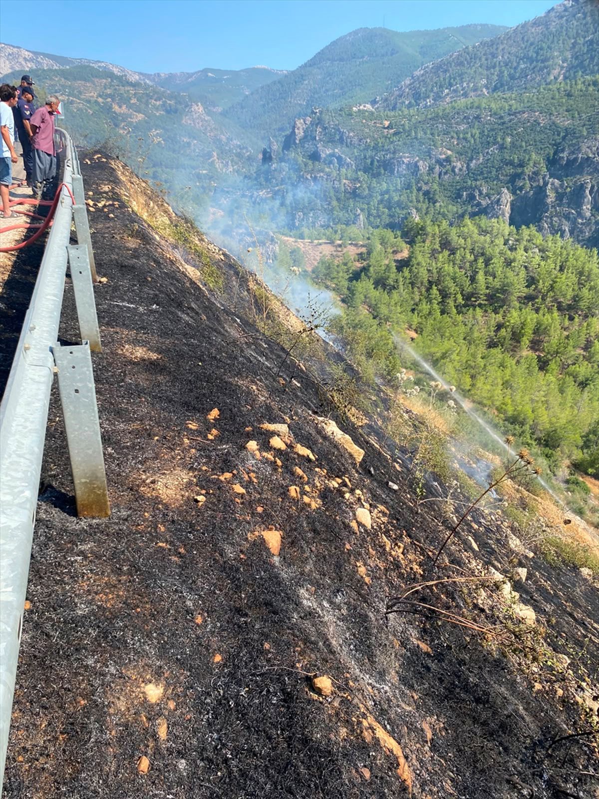 Silifke'de orman yangını söndürüldü