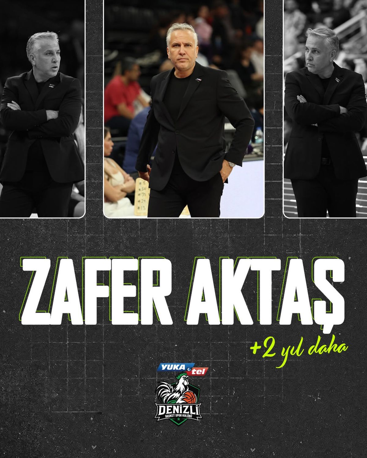Yukatel Denizli Basket'ten Teknik Kadroda İstikrar: Zafer Aktaş ile 2 Yıllık Yeni Sözleşme