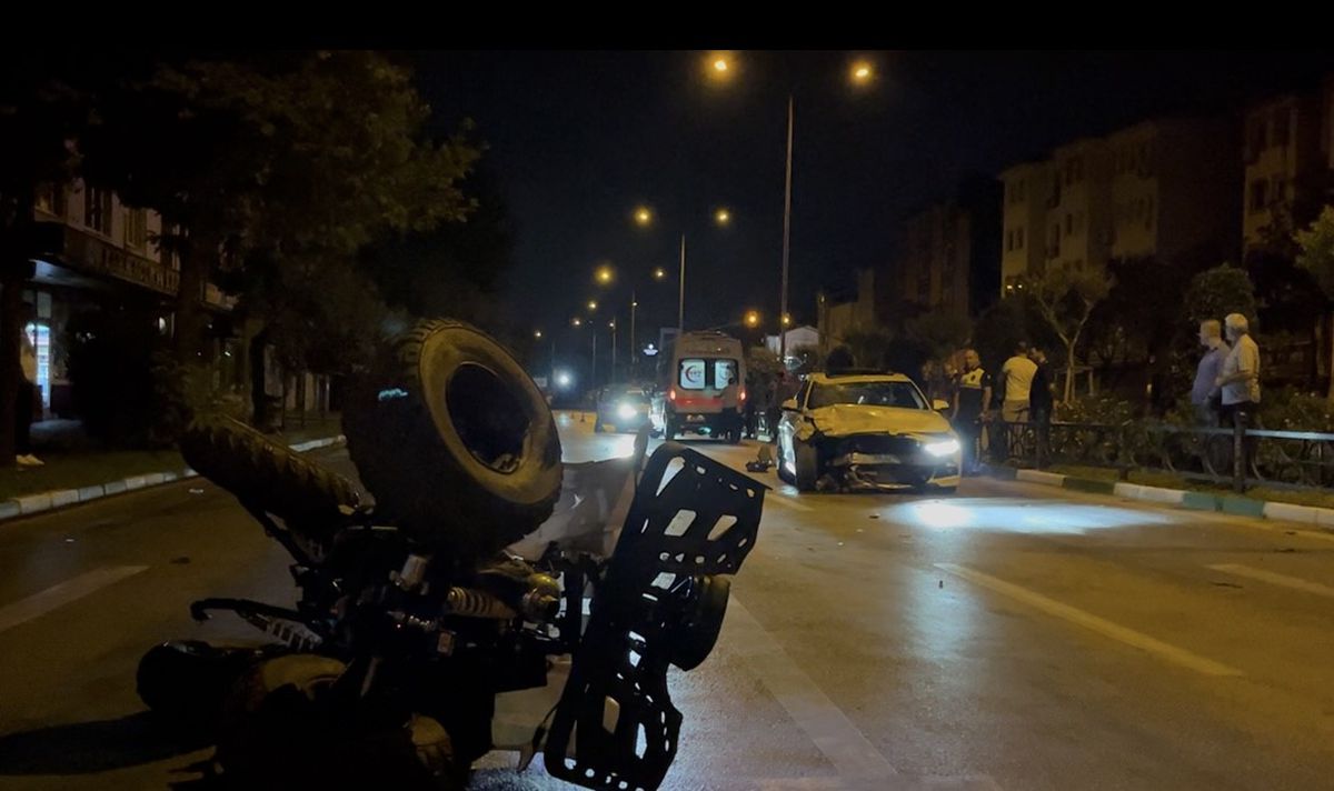 Bursa'da ATV'ye 150 km hızla çarpan otomobil sürücüsü kazadan sonra kaçtı, yakalandı