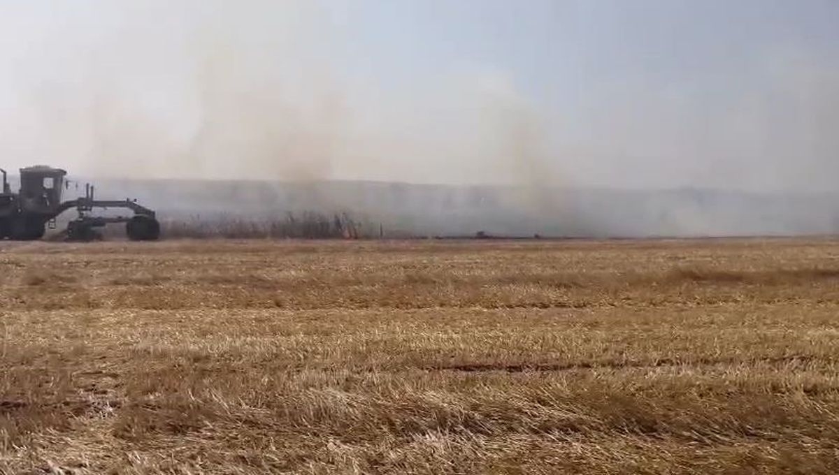 Lüleburgaz'da anız yangını: Bir bağ evi kül oldu