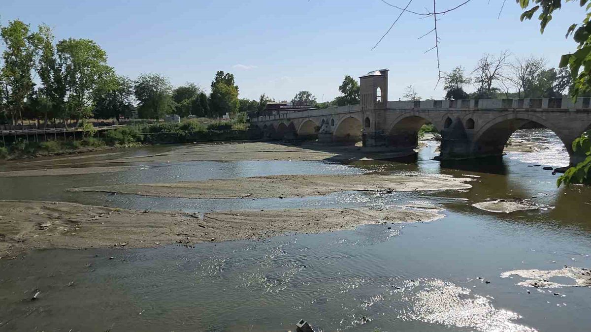 Tunca Nehri'nde Kuraklık: Kum Adacıklarında Kuşlar