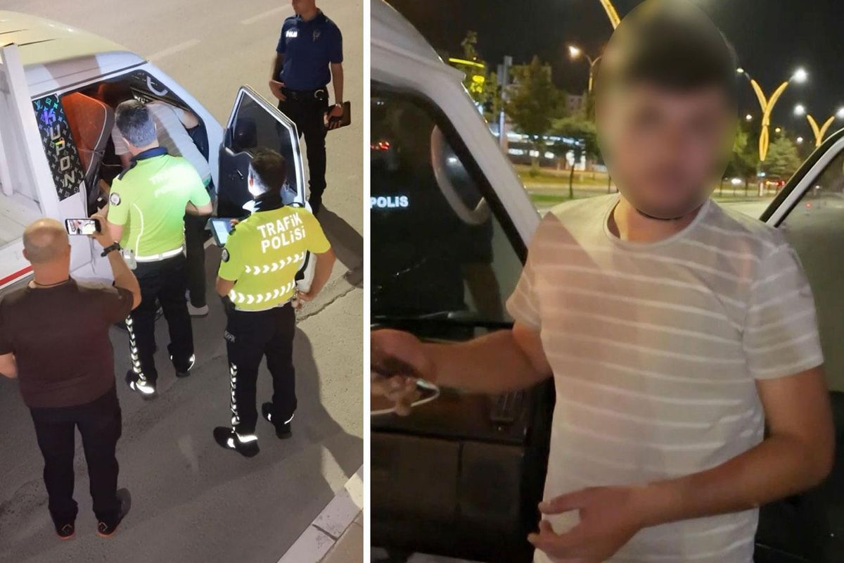 Alkollü ve ehliyetsiz sürücünün 'Aracım arızalandı' oyununu polis bozdu