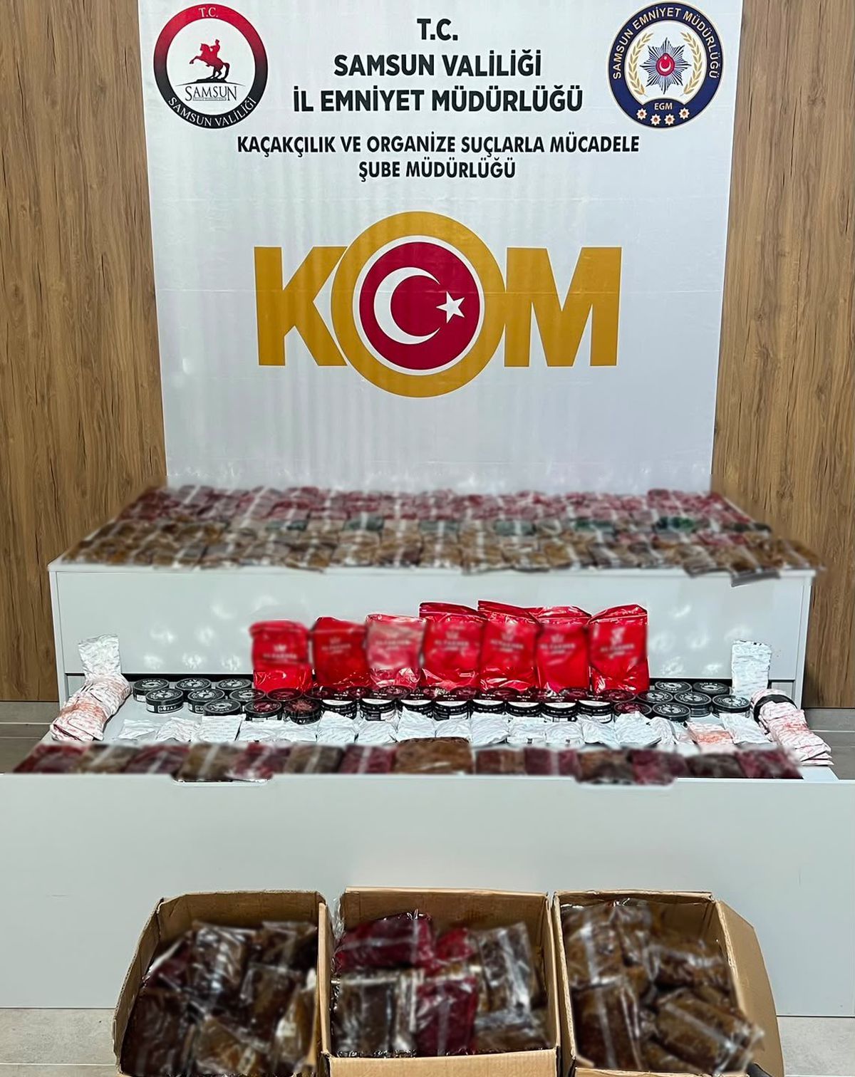 Atakum'da nargile tütünü operasyonu