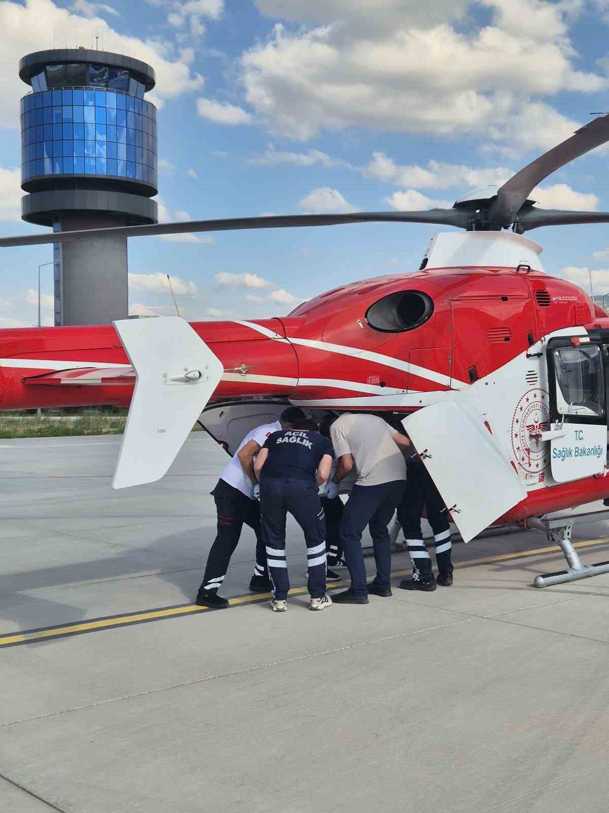 78 Yaşındaki Hasta Helikopter Ambulansla Konya’ya Sevk Edildi