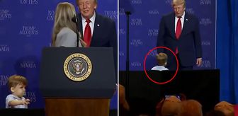 Trump küçük çocuğu son anda kurtardı! Biden göndermesi etkinliğe damga vurdu