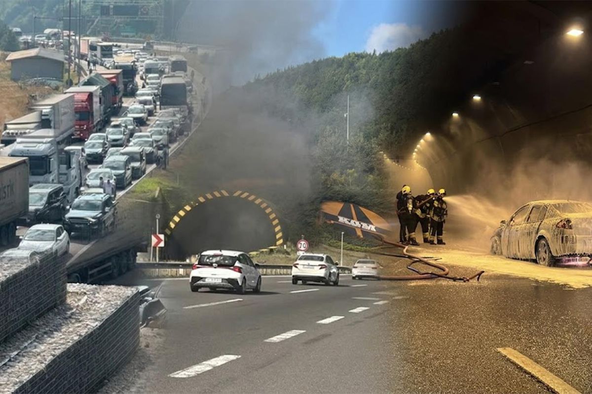 Bolu Dağı Tüneli'nde korkutan yangın: Ankara istikameti ulaşıma kapandı