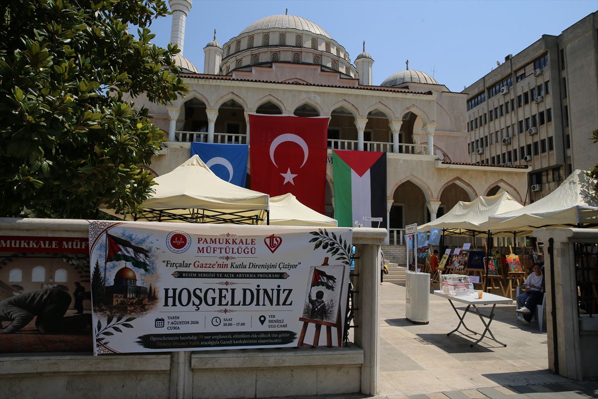 Gazze İçin Fırçalar Denizli'de Kıpırdadı