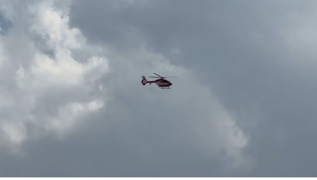 83 yaşındaki hasta helikopter ambulansla sevk edildi