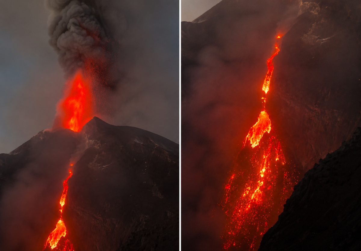 Etna Yanardağı yeniden faaliyete geçti: Lav ve kül bulutu gökyüzünü kapladı