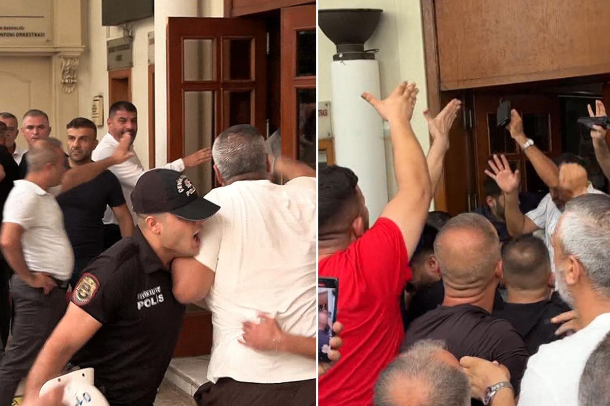 Adana'da servis plakası ihalesine tepki! Belediye önünde arbede çıktı