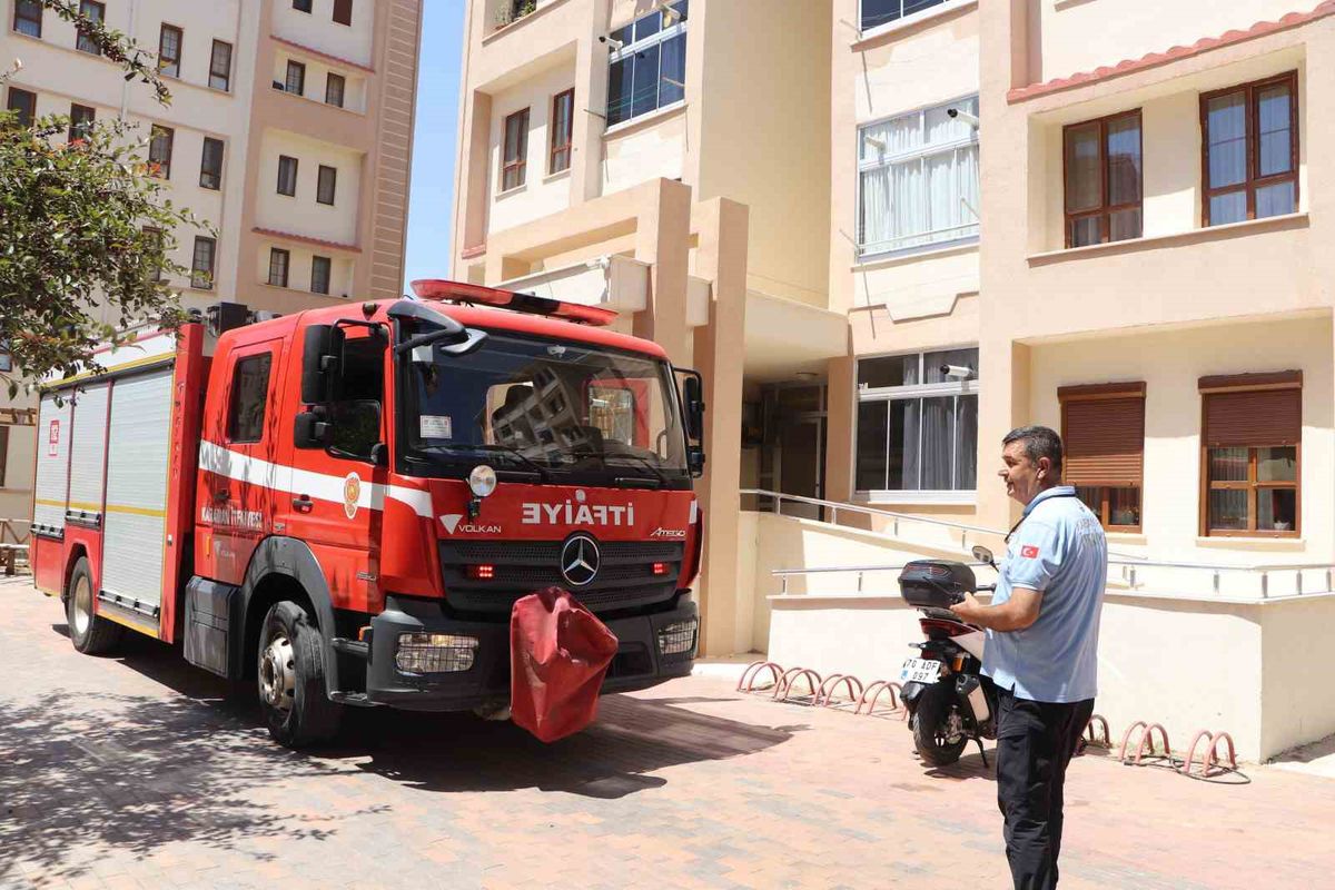 Karaman'da Apartman Dairesinde Yangın