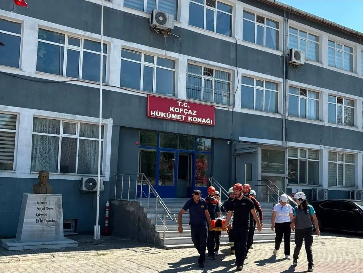 Kofçaz'da Deprem ve Yangın Tatbikatı