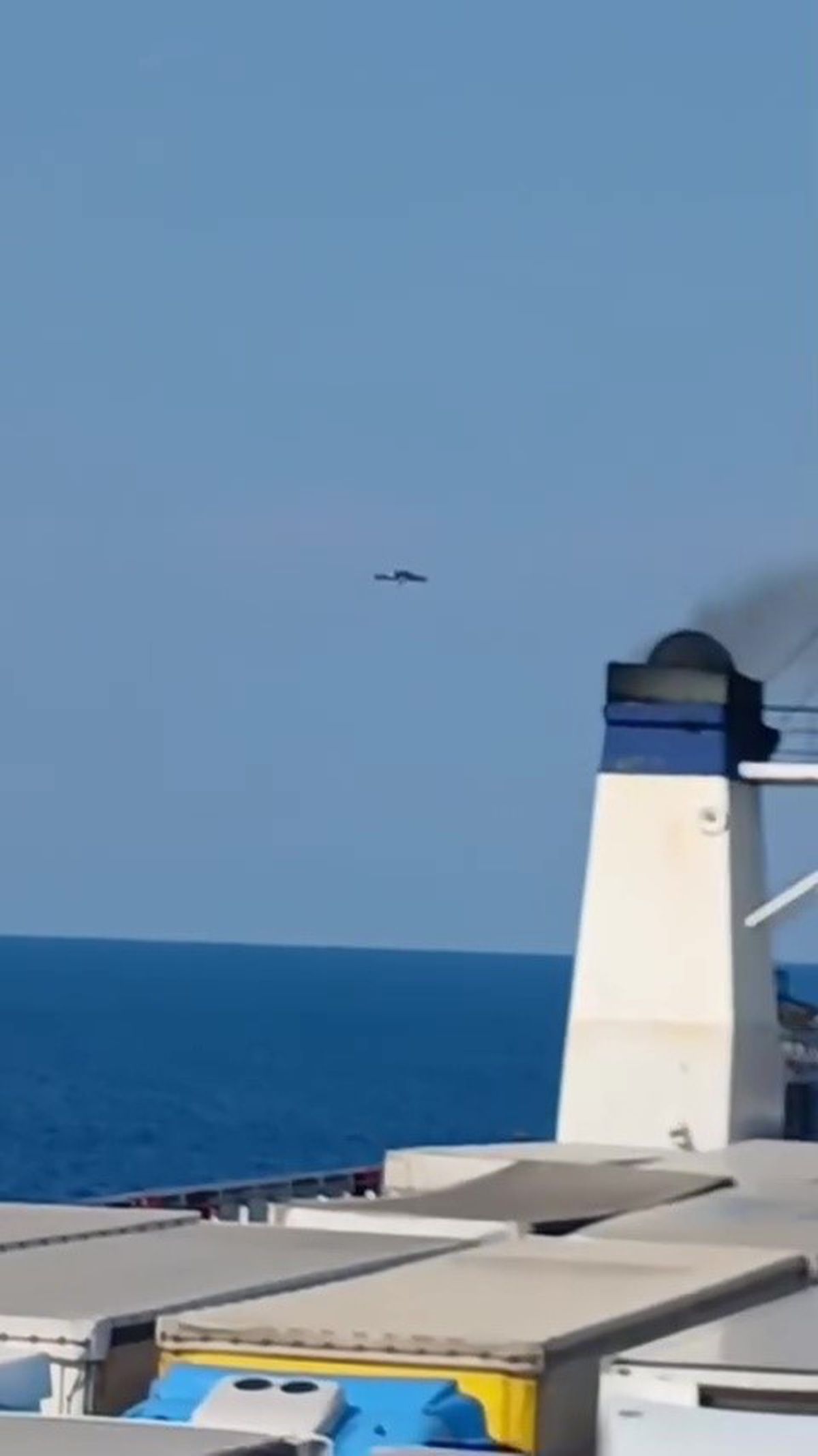 Karadeniz'de Ro-Pax Gemisinde Drone Panigi