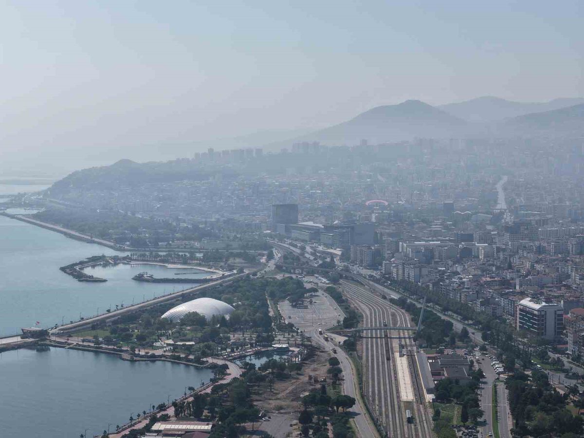 Samsun'da puslu sabah: Havadan görüntülendi