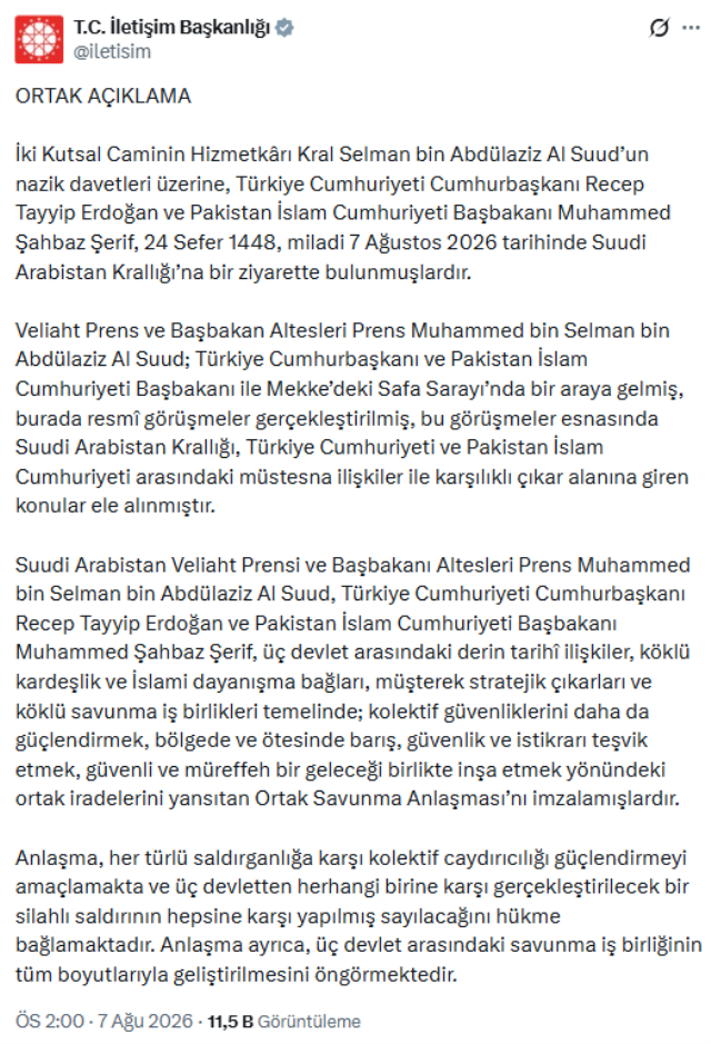 Türkiye, Suudi Arabistan ve Pakistan üçlü savunma anlaşmasını imzaladı 8 turkiye suudi arabistan ve pak 20125342 2329 1 m