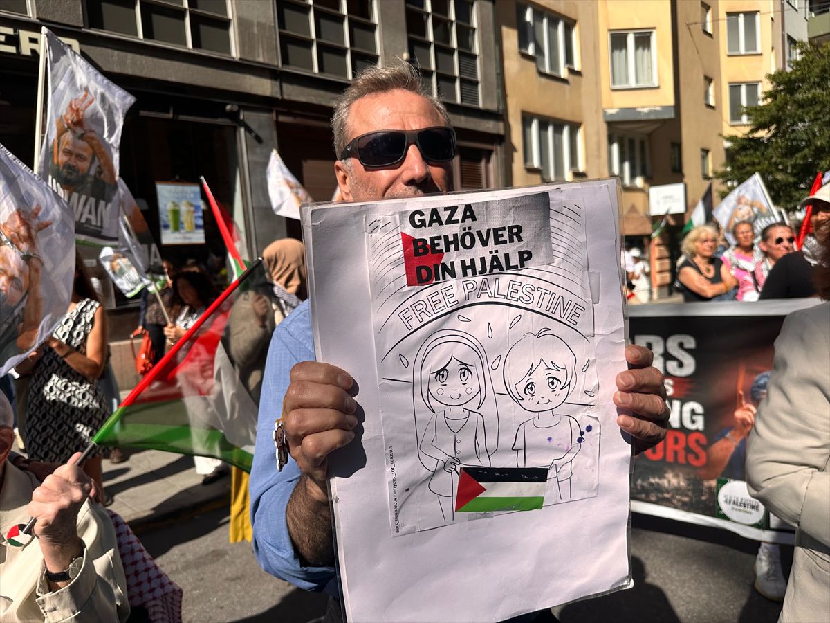Stockholm'de Gazze ve Lübnan'a Saldırı Protestosu