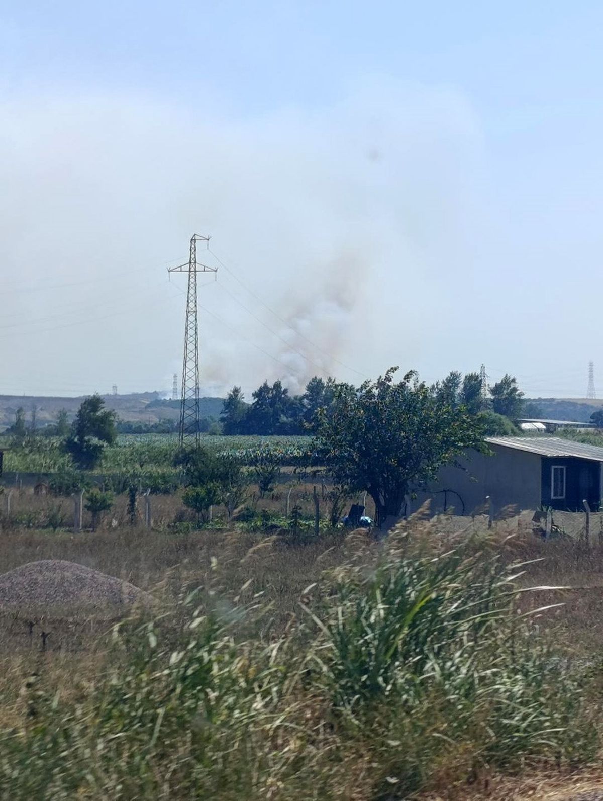 Karacabey'de makilik alanda yangın