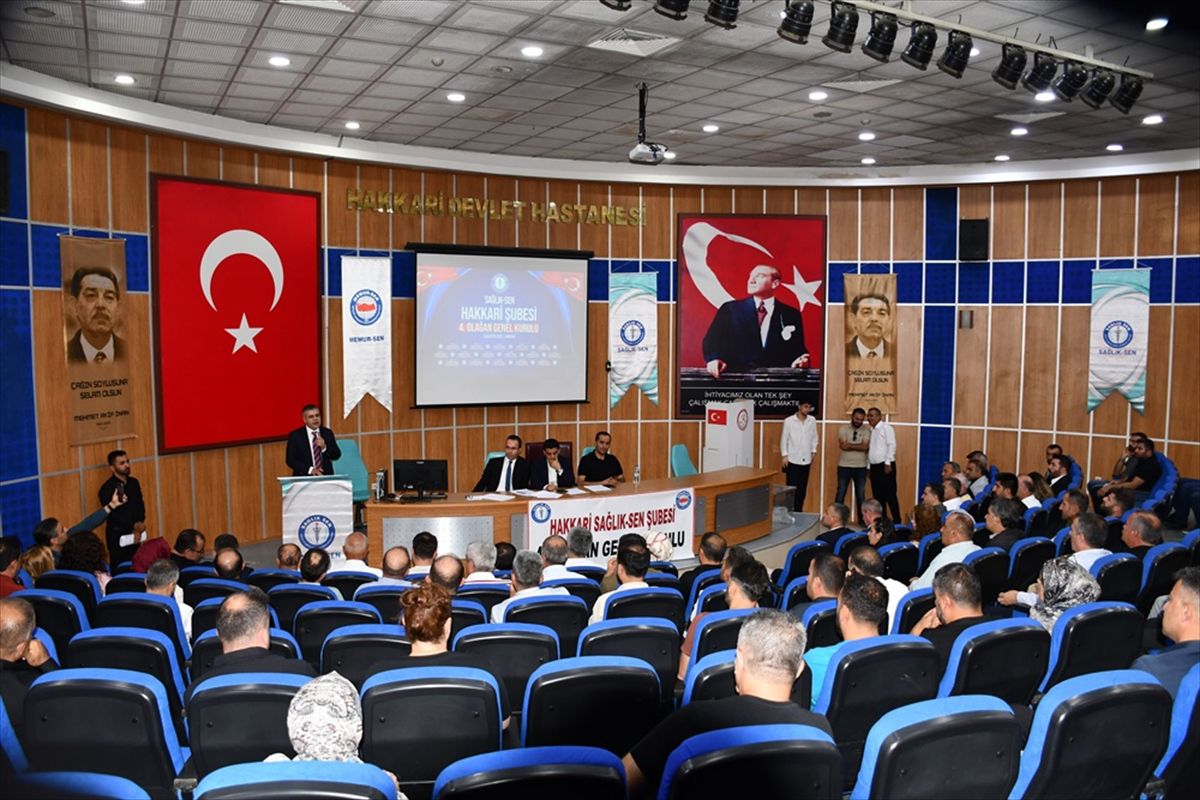 Sağlık-Sen Hakkari’de 4. Olağan Genel Kurul: Nazif Arslan Yeniden Başkan