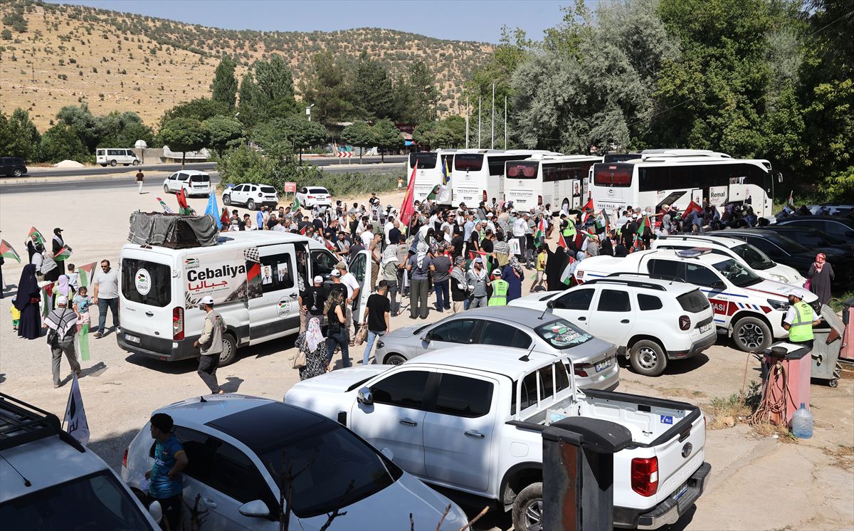 Filistin Konvoyu Mardin'de Coşkuyla Karşılandı