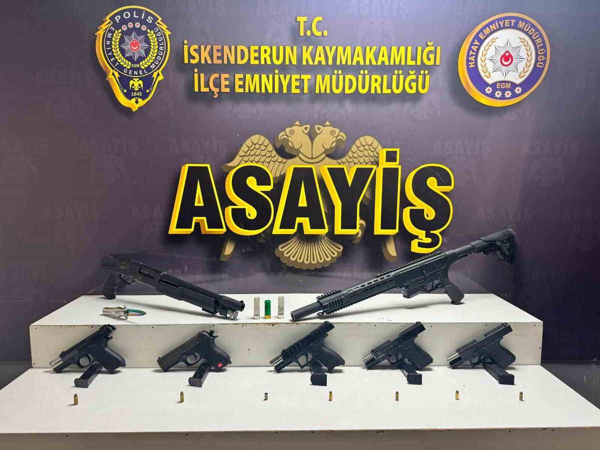 Hatay'da silah operasyonu: 7 tutuklama
