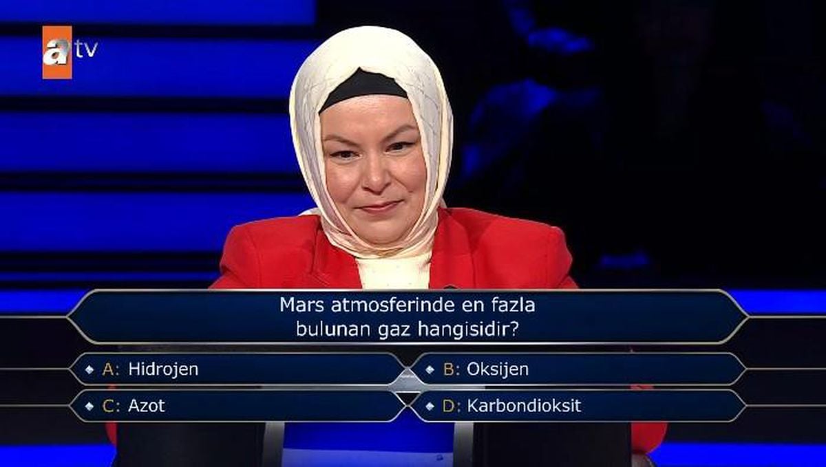 Mars atmosferinde en fazla bulunan gaz hangisidir?