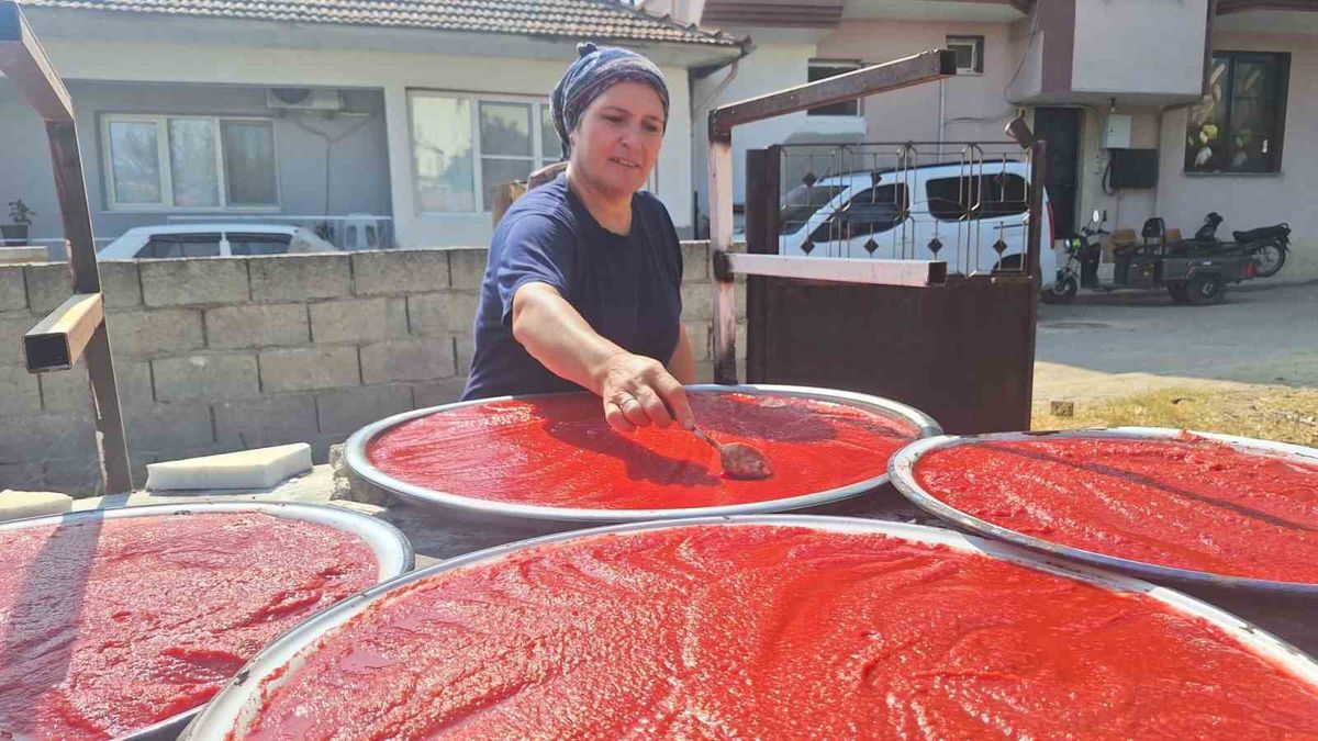 Sarıgöl'de kışlık salça mesaisi başladı