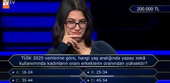 TÜİK 2025 verilerine göre, hangi yaş aralığında yapay zekâ kullanımında kadınların oranı erkeklerin oranından yüksektir?