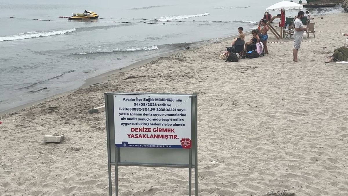 Avcılar Ambarlı Sahili'nde Denize Girmek Yasaklandı