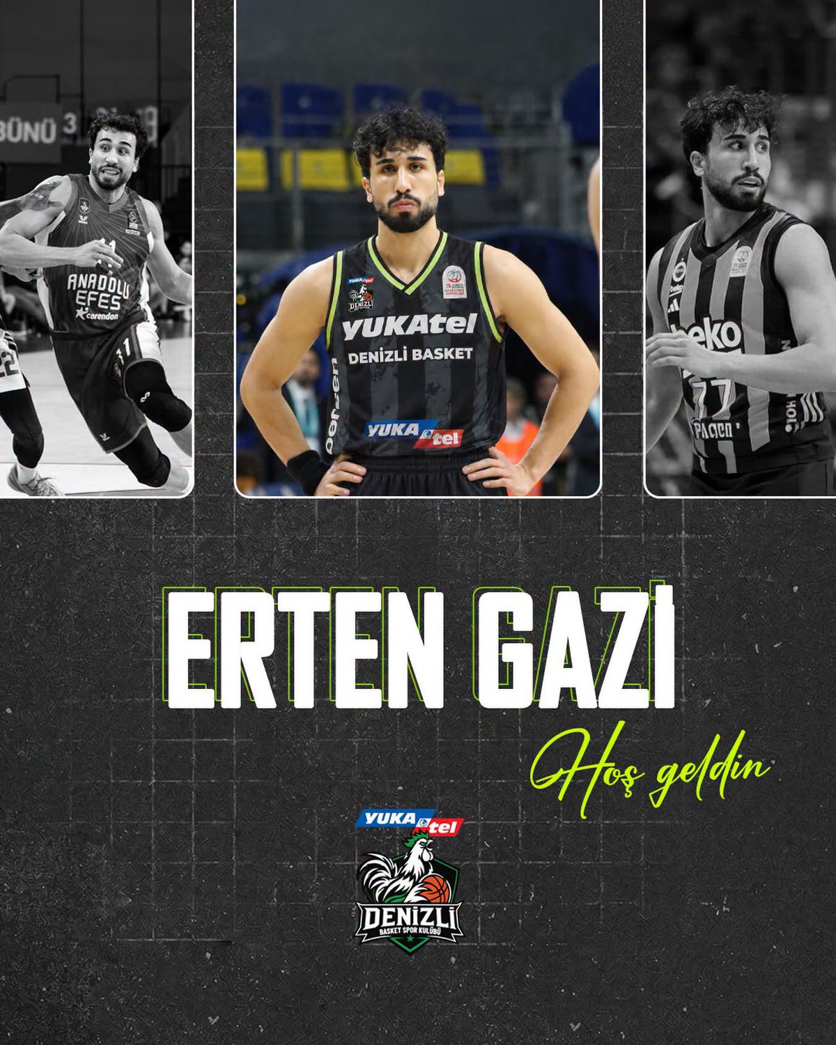 Yukatel Denizli Basket, Erten Gazi'yi Kadrosuna Kattı