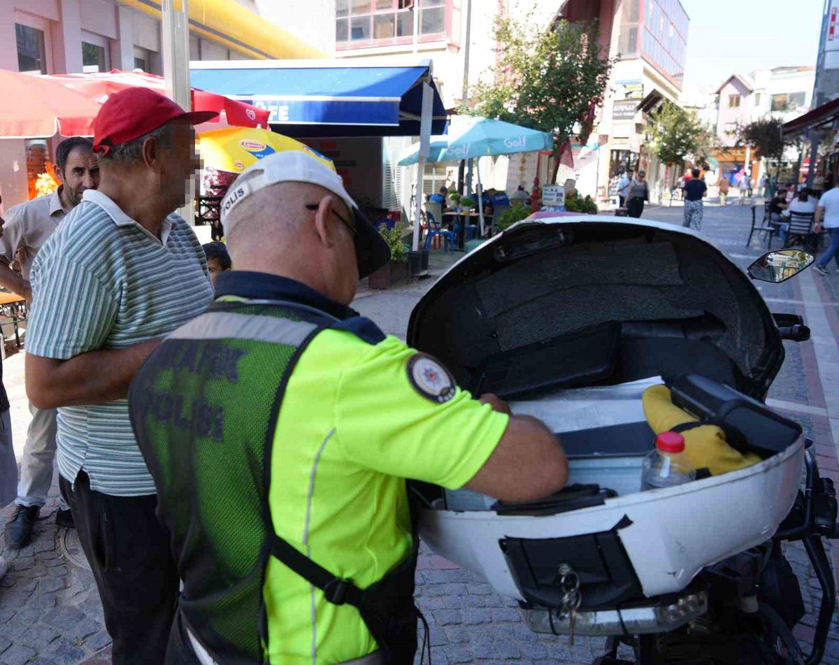Edirne'de yaya alanına motosiklet girişine ceza