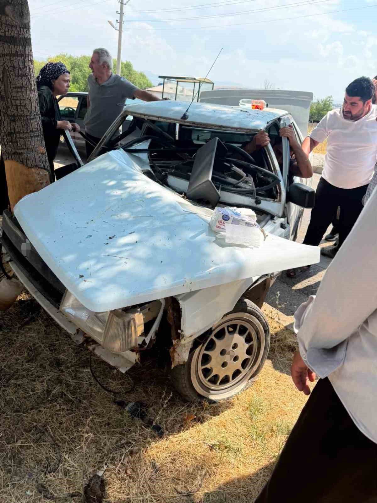 Elazığ'da Otomobil Ağaca Çarptı: 1 Yaralı