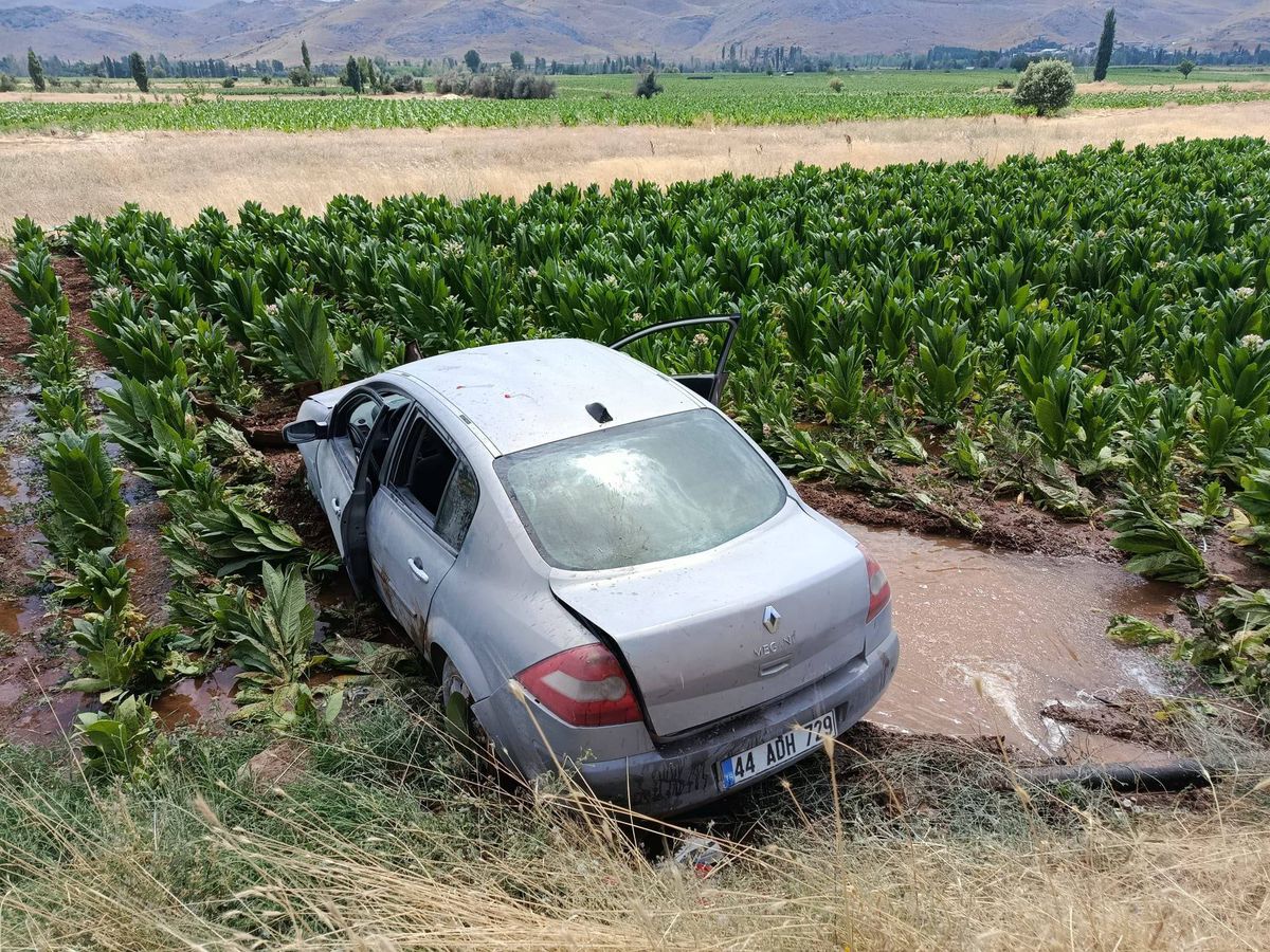 Malatya'da Otomobil Tütün Tarlasına Devrildi: 3 Yaralı
