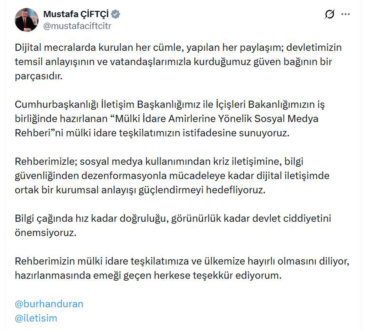Mülki İdare Amirlerine Sosyal Medya Rehberi