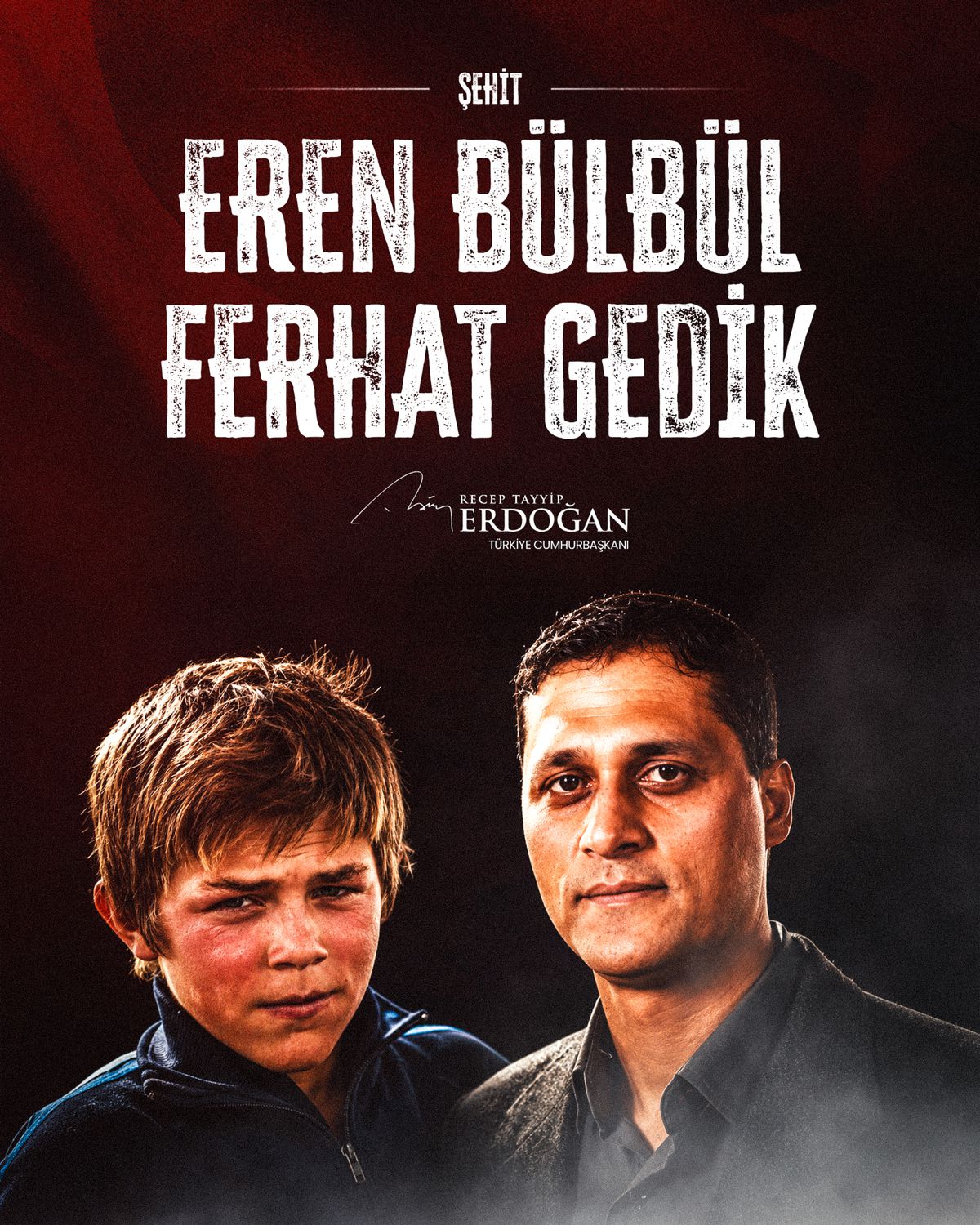 Erdoğan, Eren Bülbül ve Ferhat Gedik'i Şehadetlerinin 9. Yılında Andı