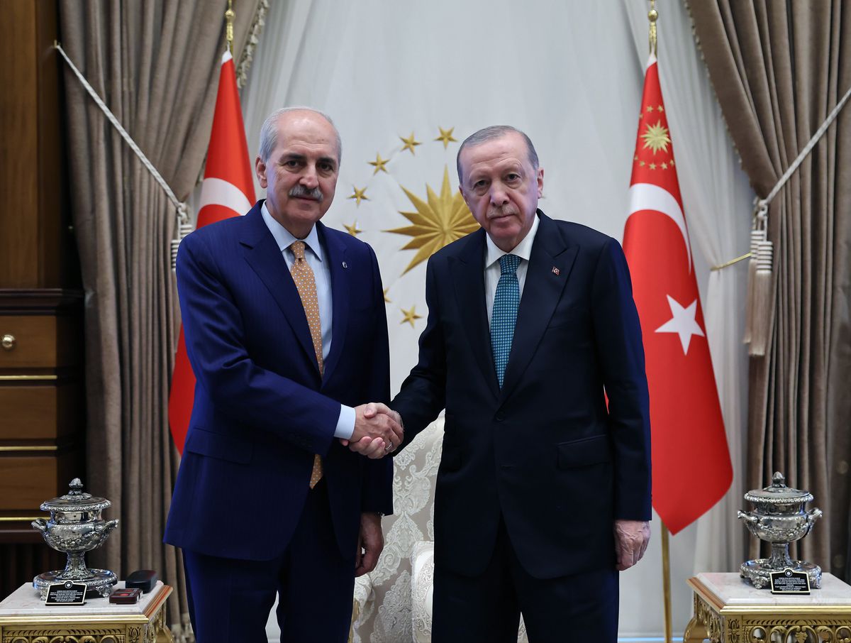 Erdoğan, TBMM Başkanı Kurtulmuş'u kabul etti